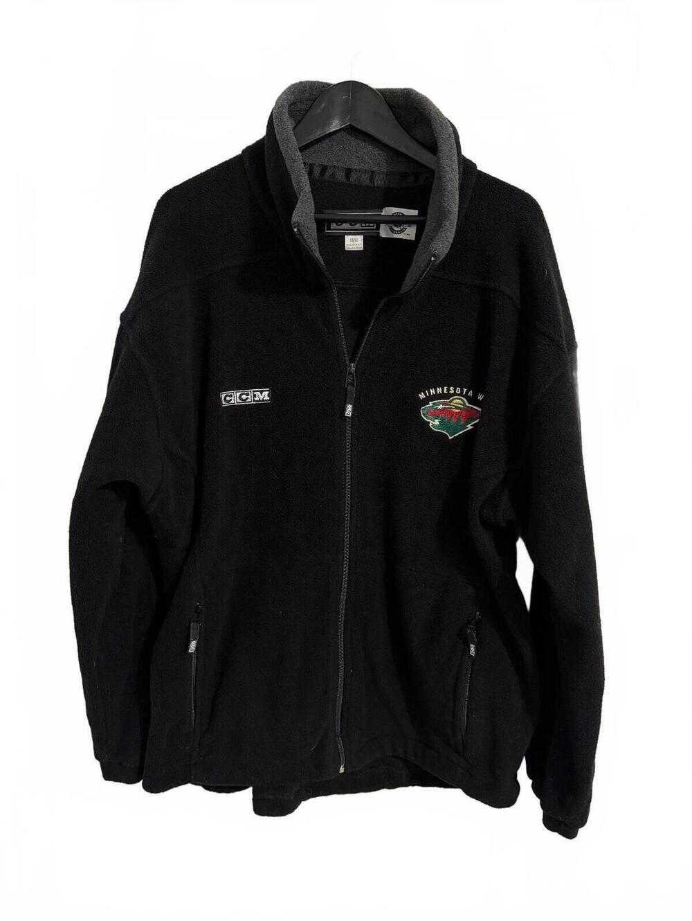 Minnesota Wild CCM Hockey Fleece Sweatshirt Size Medium